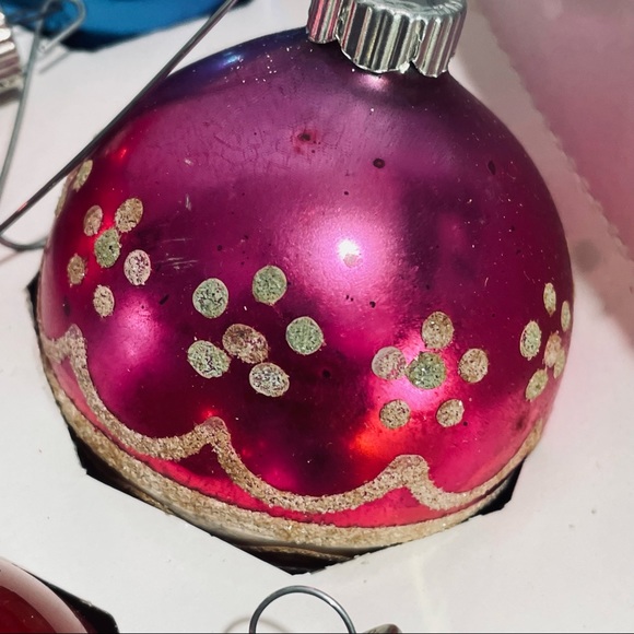 Vintage Christmas glass ball ornaments Shiny Bright & Rauch 14 - Picture 12 of 13